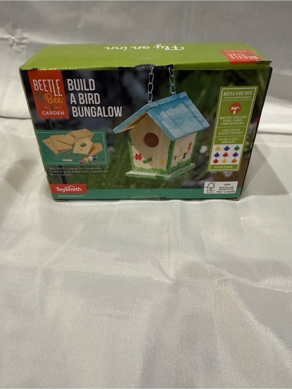 SMITH Beetle Bee Bird Bungalow Kit - Blue Roof & Green Trim